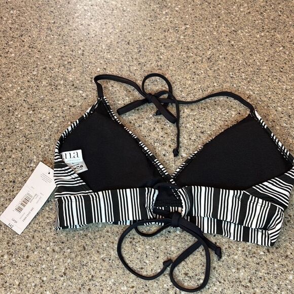 A.N.A. Black & White Stripe 2-Piece Bikini *NEW* - Picture 7 of 9